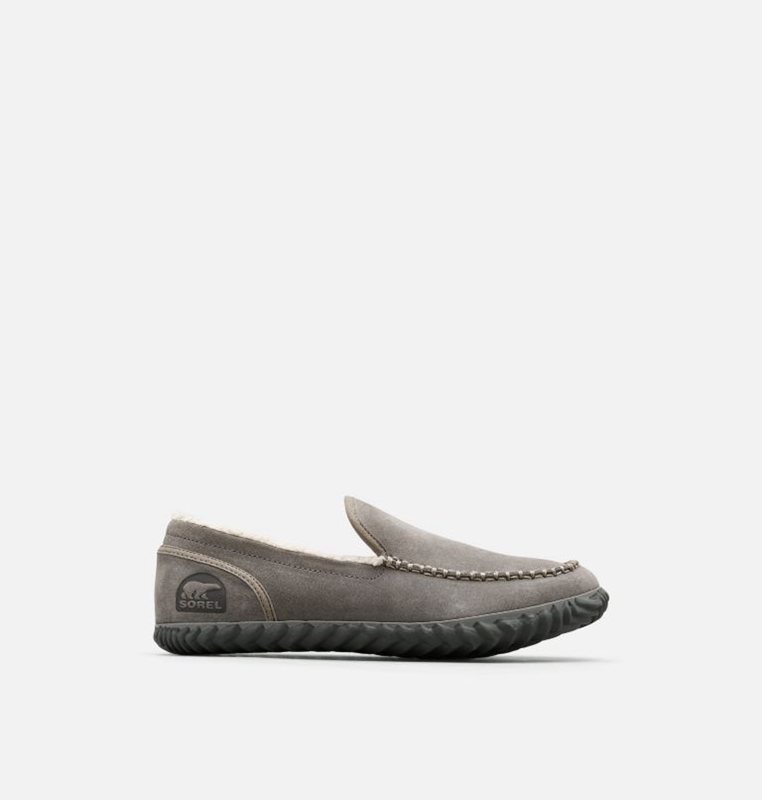 Mens Slippers Grey - Sorel Dude Moc™ - 721-EOMKJD